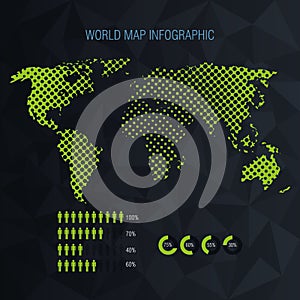 World planet infographic icons