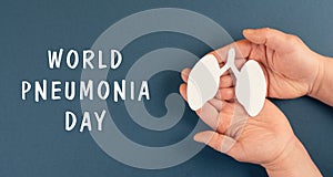 World pneumonia day in march, inflame of lungs, infectional disease, health care photo