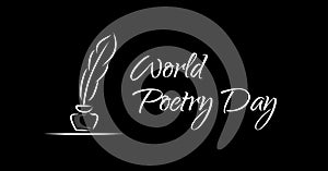 World poetry day. Vector banner