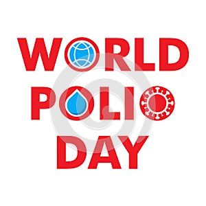 World polio day illustration. vaccine with virus illustration
