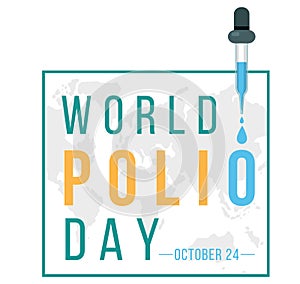 World Polio Day poster design with oral poliovirus vaccine