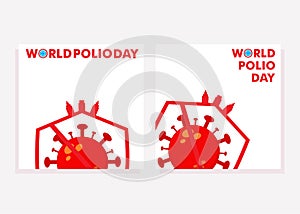 World polio day social media post template. social media post for fight polio campaign