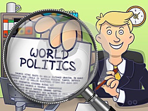 World Politics through Lens. Doodle Design.