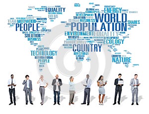 World Population Global People Community International Concept