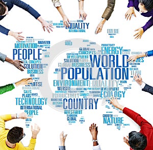 World Population Global People Community International Concept