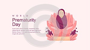 world prematurity day background template vector