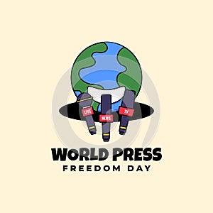 World Press Freedom Day Design Illustration