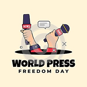 World Press Freedom Day Design Illustration