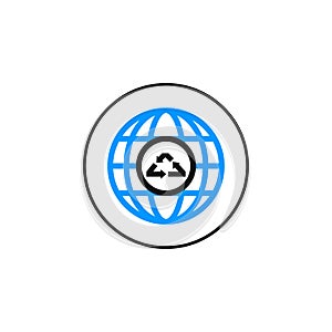 world protect environment globe icon