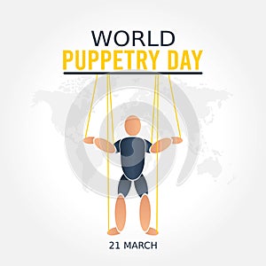 World Puppetry Day Vector Illustration.