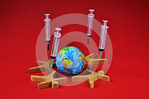 World on quarantine against coronavirus injections