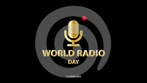 World Radio Day. Vector illustration background