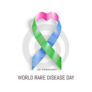 World Rare Disease Day poster with ribbon