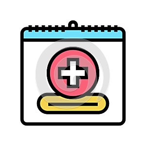world red cross day color icon vector illustration