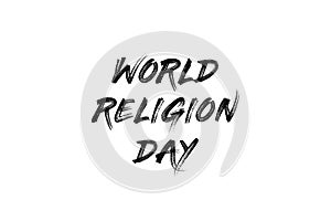 World religion day card with white background for religions day and religious day.