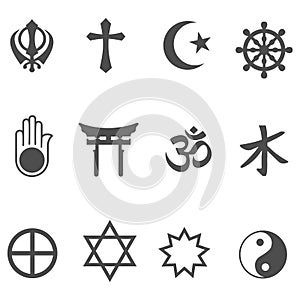 World religion icon vector design symbol