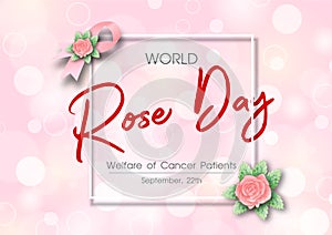 World Rose Day card and poster campaign in vector design