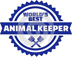 World`s best Animal Keeper Button