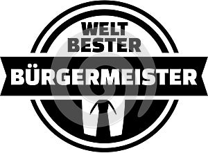 World`s best Mayor german button photo