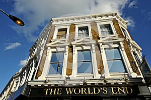 The World`s End is a pub and music venue at 174 Camden High Street in Camden Town, London, England