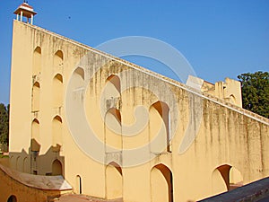 World`s Largest Gnomon Sundial - Vrihat Samrat Yantra, Jantar Mantar, Jaipur, Rajasthan, India