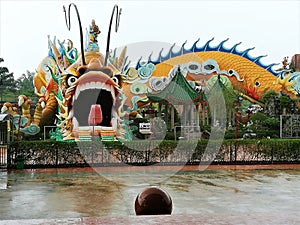 World`s largest and longest dragon statue & tunnel in the world at Yong Peng, Johor, Malaysia, at a length of 115 meters