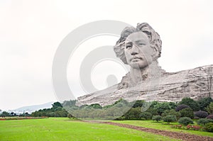 The world's largest sculpture of Chairman Mao in Changsha, Hunan Province, China