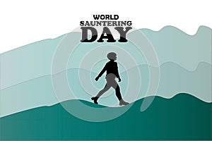 World Sauntering Day Vector Illustration