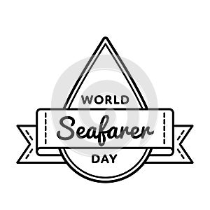 World Seafarer day greeting emblem
