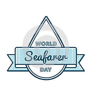 World Seafarer day greeting emblem