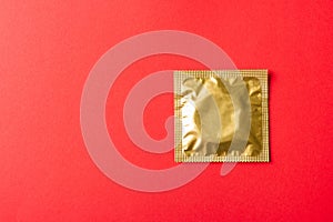 Condom in wrapper pack