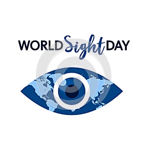 World sight day concept background, flat style