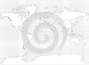 World simple outline blank map