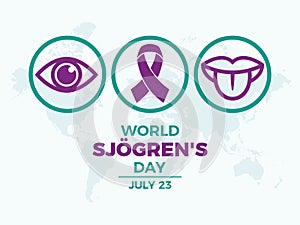 World Sjögren\'s Day poster vector illustration