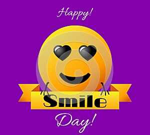 World Smile Day. bright vector greeting card, poster and banner.