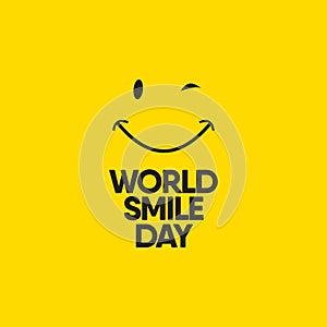 World Smile Day Celebrations Vector Template Design Illustration