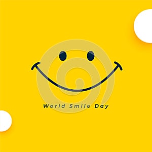 world smile day greeting card with cheerful expression face