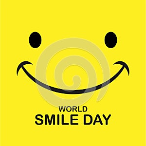 World Smile Day. Smile Icon Vector. happiness Symbol, smile face expression, vector illustration