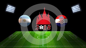 World Soccer Cup Match 2018 in Russia : Argentina vs. Croatia, i