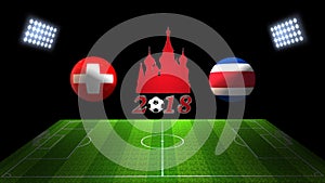 World Soccer Cup Match 2018 in Russia : Switzerland vs. Costa Ri