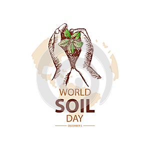 World Soil Day concept for banner or poster design.