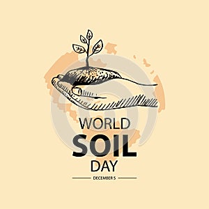 World Soil Day concept for banner or poster design.