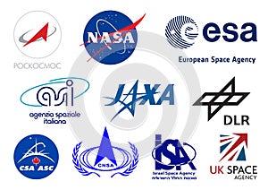 World space agencies logos