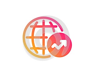 World Statistics icon. Chart sign. Vector