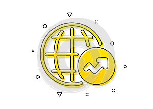 World Statistics icon. Chart sign. Vector