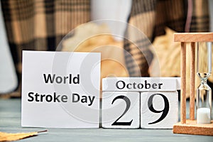 World Stroke Day of autumn month calendar october photo