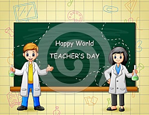 World Teachers Day with two college student