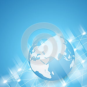 World technology background,worldwide network vector