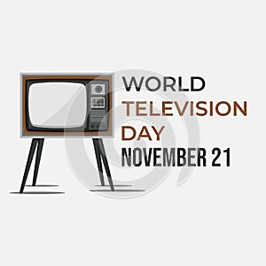 World Television Day in vintage style