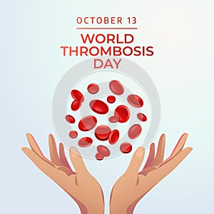 World Thrombosis Day vector design template good for celebration usage.